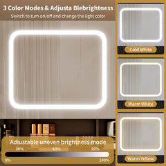 HAOYYE Large Vanity Table Set with LED Lighted Mirror, 2 DIY Pegboards, 5 Hooks, Charging Station, Makeup Desk with Drawers, Storage Shelves & Cabinets, Cushioned Stool for Bedroom, Dressing Table with Modern Design and Convenient Organization