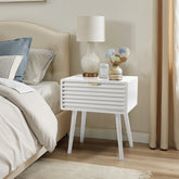 HAOYYE Wood Nightstand End Side Table with 1 Drawer Durable Design Sturdy Multifunctional Modern Storage Solution Space-Saving Organizer Stylish and Practical for Bedroom or Living Room