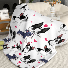 HAOYYE Adorable Fleece Dog Blanket, Soft Cozy Warm Lightweight Flannel Throw for Couch, Bed, Sofa, Living Room Decor, Perfect for Snuggling On Chilly Days