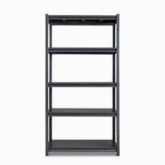 HAOYYE 72" H Adjustable Garage Shelves, 5-Tier Heavy Duty Metal Shelving Unit, 2200LBS Capacity Storage Racks for Warehouse, Pantry, Closet, and Kitchen Organization, Black Finish, Durable and Space-Saving Design for Home and Commercial Use