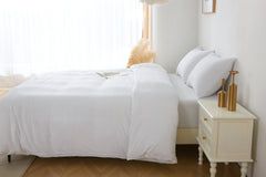 HAOYYE King Duvet Cover Set, 3 Pieces Solid Color Bedding Set, 1 Duvet Cover and 2 Pillow Shams, Soft Cozy Warm Flannel Fleece, Luxury Comforter Cover for Bedroom Home Decor, White, King Size (Comforter Not Included)