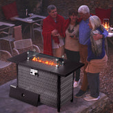 HAOYYE Outdoor Fire Table Gas Patio Heater with Adjustable Flame Control and Durable Weather-Resistant Design Perfect for Backyard, Garden, Deck, and Outdoor Entertaining Cozy Warmth for Family and Friends