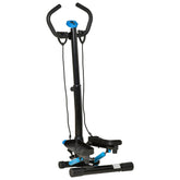 HAOYYE Home Fitness Equipment Twister with Resistance Strap Full Body Workout Stepper Machine Adjustable Handlebar and LCD Display for Cardio Strength Training and Weight Loss