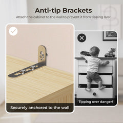 HAOYYE 3-Layer 1-Drawer Display Cabinet, Double Door Rattan Surface, Triamcinol Board, Original Wood Color, Soft Cozy Flannel Fleece, Modern Home Decor, Luxury Storage Cabinet, Unique Design For Living Room, Bedroom, Or Office