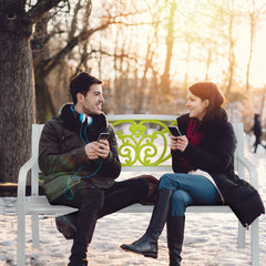 Haoyye Iron Outdoor Park Bench, Courtyard Decoration Leisure Seating, Sturdy And Weather-Resistant Garden Furniture, Ideal For Patios, Yards, And Walkways