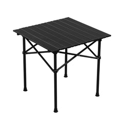 HAOYYE Portable Folding Camping Table for 2-4 People, Ultralight and Collapsible Design, Ideal for Outdoor Adventures, Travel, Hiking, Backyard BBQs, and Parties, Featuring Cozy Flannel Fleece Home Decor for Comfort and Style