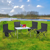 HAOYYE 4 Pack Folding Camping Chairs with Carrying Bag, Lawn Chairs Camp Chair Beach Chair Portable Folding Camping Chairs Lightweight Foldable Sports Chair, Black soft cozy warm flannel fleece home