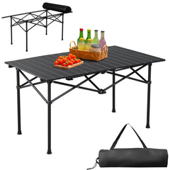HAOYYE Portable Folding Camping Table, Ultralight Collapsible Outdoor Table for Hiking, Travel, Backyard BBQs, and Parties, Compact and Durable, Easy to Set Up and Store, Versatile Table for All Your Outdoor Adventures