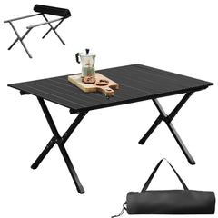 HAOYYE Folding Camping Table, Portable Picnic Table, Lightweight Roll-Up Side Table for Travel, Hiking, Backyard BBQs, and Parties, Compact and Durable Design, Perfect for Outdoor Adventures, Stylish and Functional Home Décor