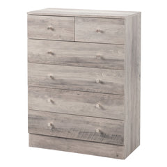 HAOYYE Modern Simple 6-Drawer Dresser, Gray Storage Cabinet with Spacious Drawers, Compact and Stylish Chest of Drawers for Bedroom, Living Room, and Family Room, Durable P2 Grade Particleboard, Easy Assembly, Space-Saving Storage Solution