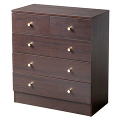 HAOYYE Modern Simple 5-Drawer Dresser in Brown - Stylish & Durable Storage Cabinet for Bedroom, Living Room, or Family Room - Elegant Design with Spacious Drawers for Organizing Clothes, Accessories