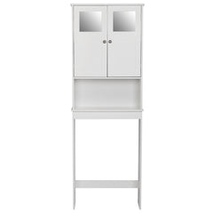 HAOYYE Double-Door Bathroom Cabinet White Durable Design Sturdy Multifunctional Modern Storage Organizer Space-Saving Stylish Solution for Bathroom or Bedroom