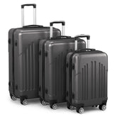HAOYYE Luggage Set of 3, ABS+PC Hardside Suitcases With TSA Lock, 4 Spinner Wheels, Lightweight Trolley Case for Travel, Business Trips, and Check-In
