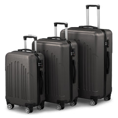 HAOYYE Luggage Set of 3, ABS+PC Hardside Suitcases With TSA Lock, 4 Spinner Wheels, Lightweight Trolley Case for Travel, Business Trips, and Check-In