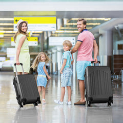 HAOYYE Luggage Set of 3, ABS+PC Hardside Suitcases With TSA Lock, 4 Spinner Wheels, Lightweight Trolley Case for Travel, Business Trips, and Check-In