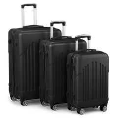 HAOYYE 3-Piece Luggage Set, ABS+PC Hardshell Suitcases With TSA Lock and 4 Spinner Wheels, Lightweight Trolley Travel Case for Carry-On, Check-in, and Business Trips