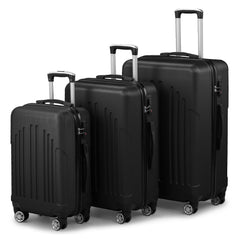 HAOYYE 3-Piece Luggage Set, ABS+PC Hardshell Suitcases With TSA Lock and 4 Spinner Wheels, Lightweight Trolley Travel Case for Carry-On, Check-in, and Business Trips