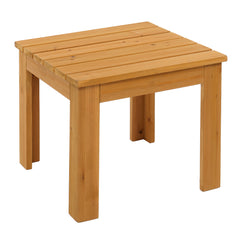 HAOYYE Wooden Square Side End Table, Natural Finish, Versatile Indoor Outdoor Patio Coffee Bistro Table