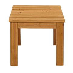 HAOYYE Wooden Square Side End Table, Natural Finish, Versatile Indoor Outdoor Patio Coffee Bistro Table