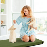 HAOYYE Green Sleeping Mat for Camping 75 x 30 x 2.5 Inch Portable Memory Foam Camping Mattress Pad with Carry Bag Waterproof Non Slip Floor Bed for Tent Travel Hiking Car Guest Room Indoor Outdoor Use