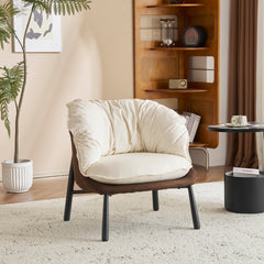 HAOYYE Velvet Accent Chair Barrel Chair With Durable Metal Legs For Modern Living Room, Bedroom, Study Room And Home Office Comfort, Elegant Plush Upholstered Armchair For Reading And Relaxation, Stylish Contemporary Furniture For Sophisticated Spaces