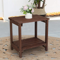 HAOYYE Rectangular Wood Side Table, Light Brown, Modern Durable End Table for Living Room, Bedroom, or Office