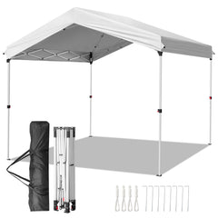 HAOYYE Outdoor Pop Up Canopy Tent with One Push Center Lock Waterproof UV Resistant Oxford Fabric Easy Setup Portable Gazebo with Carrying Bag for Patio Lawn Camping Events Backyard Use