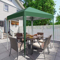HAOYYE 6.56*6.56*8.04ft Green Outdoor Folding Tent Waterproof Canopy Shelter with Right-Angle Steel Frame for Patio Garden Picnic Camping Event Easy Setup