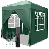 HAOYYE Waterproof Folding Tent with Two Doors and Two Windows, Portable Pop Up Canopy Shelter with Right-Angle Steel Frame for Outdoor Camping, Picnic, Backyard Events