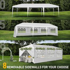 HAOYYE Outdoor Canopy, Portable Instant Canopy Tent with 8 Sidewalls for Outdoor Events, Parties, Weddings, Birthdays, and Graduations