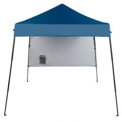HAOYYE 7.88*7.88*7.22ft Portable Outdoor Folding Canopy Tent with Backpack Storage Bag, One Sidewall Net Pocket, UV Protection Waterproof Oxford Cloth Shade, Lightweight Pop-Up Gazebo for Beach Camping Patio