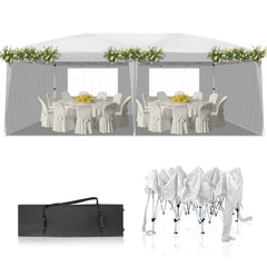 HAOYYE Two Windows Practical Waterproof Folding Tent, White, Outdoor Camping Tent with Adjustable Height, Easy to Install