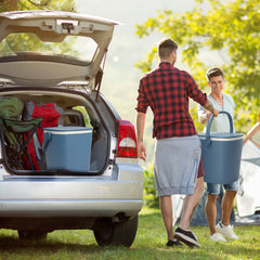 Haoyye Outdoor Cooler Table, Portable Patio Cooler Side Table With Handle, Built-in Bottle Opener, Lift Top Lid, All-Weather Resistant Ice Cool Bar, Ideal For Camping, Picnics, Beaches, Pools, Or Parties