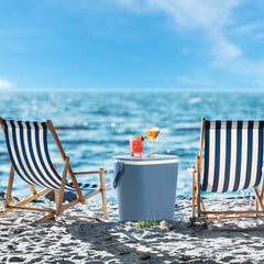 Haoyye Outdoor Cooler Table, Portable Patio Cooler Side Table With Handle, Built-in Bottle Opener, Lift Top Lid, All-Weather Resistant Ice Cool Bar, Ideal For Camping, Picnics, Beaches, Pools, Or Parties