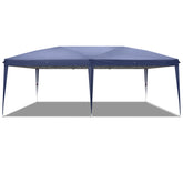 HAOYYE 9.83×19.67×6.56-8.69ft Waterproof Folding Tent with Four Windows and Carry Bag, 3x6m Outdoor Canopy Shelter with Steel Frame, Adjustable Height, Portable Pop Up Gazebo for Party Camping Events Backyard Market