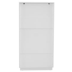 HAOYYE FCH White Seven-Drawer Cabinet, P2 Particle Board and Density Board Construction, Wavy Pattern Drawer Front, Six-Level Storage Solution for Bedroom, Closet, and Home Organization, Durable and Stylish Storage Cabinet