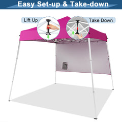 HAOYYE Pop Up Canopy Tent Outdoor Foldable Portable Gazebo with UV Resistant Waterproof Oxford Fabric Slant Leg Design Carrying Bag Adjustable Legs for Patio Camping Lawn Events
