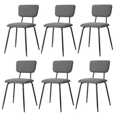 HAOYYE Set of 6 Modern Padded Dining Chairs with Iron Frame, Adjustable Foot Pads, Comfortable Cushioned Seats