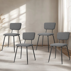 HAOYYE Modern Upholstered Dining Chair Set Of 4, Comfortable Padded Seat, Stylish Design For Kitchen, Bar, Office