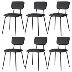 HAOYYE 6PCS Modern Padded Dining Chairs with Iron Frame, Adjustable Foot Pads, Comfortable Cushioned Seats