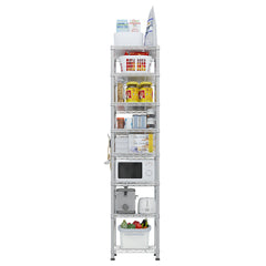 HAOYYE 8-Tier Heavy Duty Storage Shelves With Wheels, Adjustable Wire Shelving Unit For Garage And Pantry Storage, NSF Certified Commercial Metal Storage Rack With Sturdy 1344lbs Capacity