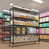 HAOYYE Heavy Duty Metal Shelving Unit With Wheels, Adjustable Storage Rack For Garage Or Pantry, NSF Certified Commercial Storage Shelf, High-Load Capacity, Sturdy Wire Shelving