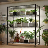 HAOYYE Heavy Duty Storage Shelves with Wheels: Commercial Grade Metal Wire Shelving Unit for Garage, Pantry and Commercial Storage. Features 800lbs Load Capacity, NSF Certification and Superior Durability for Organizing Tools