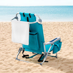 Haoyye Premium Oxford Cloth Beach Chair with Durable Silver White Aluminum Tube Bearing Frame, Supporting up to 100 Kg of Weight, Featuring a Refreshing Mint Green Upholstery and Ergonomic Design for Ultimate Outdoor Comfort and Stability