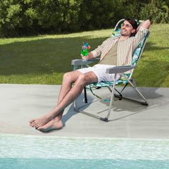 HAOYYE Lightweight Folding Beach Chair, Durable Oxford Fabric With Sturdy Aluminum Frame, Portable and Comfortable Outdoor Lounge Chair, Lemon Yellow