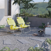 HAOYYE Lightweight Folding Beach Chair, Oxford Cloth With Sturdy Aluminum Frame, Portable And Durable Outdoor Lounge Chair, Yellow