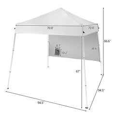 HAOYYE Pop Up Gazebo Canopy Tent with UPF 50+ Waterproof Oxford Fabric Portable Folding Shelter with Backpack Bag Steel Frame with Stakes and Ropes Easy One Person Setup for Beach Camping Patio and Outdoor Events