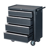 HAOYYE Heavy Duty Single Bottom Cabinet Instrument Cart with Four Drawers Black Steel Medical Storage Cart Rolling Utility Cart with 330lb Capacity Durable Mobile Storage Solution for Clinic Workshop Lab