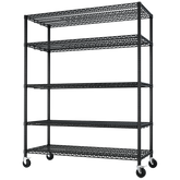 HAOYYE Heavy Duty Storage Shelves With Wheels, Adjustable Wire Shelving Unit For Garage, Pantry, And Commercial Storage, NSF Certified, Sturdy 3200lbs Capacity Metal Storage Rack