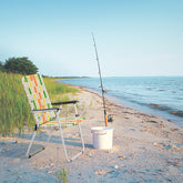 Haoyye Set of 2 Webbed Folding Beach Chairs, Durable and Lightweight Outdoor Lawn Chairs for Camping, Fishing, Poolside, and BBQs, Vibrant Yellow and Green Design for Comfortable Relaxation